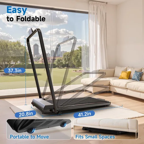 Vista 3 de Pink Walking Pad Portable Treadmill with Incline 8% Small Walking Pad Handle Bar Under Desk for Home Office Mini Treadmill with 2.5HP Ultra Quiet