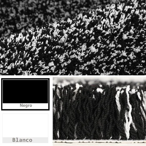 Vista 9 de Yimobra Alfombras de baño en negro y blanco antideslizantes lavables, tapetes de baño ultra suaves y absorbentes de agua, alfombra de ducha suave