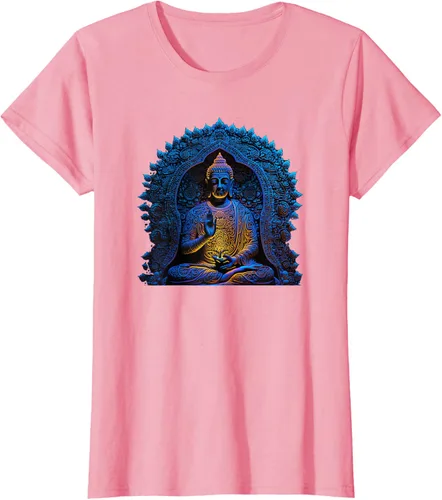 Vista 10 de Estatua de Buda Yoga Budismo Zen Buddhism Meditation T-Shirt Negro