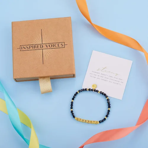 Vista 3 de INSPIRED VOICES Pulseras inspiradoras para mujer, pulseras motivacionales, joyas inspiradoras, pulseras elásticas con cuentas y regalos de aliento