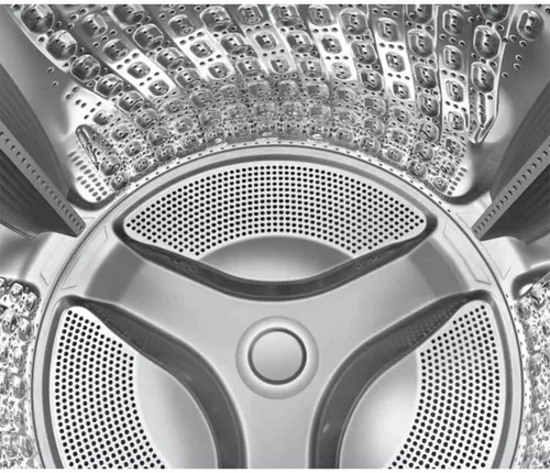 Vista 5 de Samsung WD90F53AVB - Combo de lavadora/secadora de carga frontal negra cepillada de 5.3 pies cúbicos