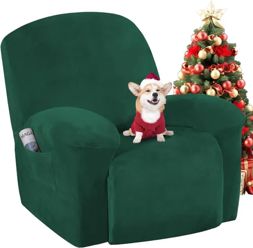 Vista 32 de H.VERSAILTEX Fundas elásticas para sillón reclinable, Funda para silla reclinable, Funda para sofá, 1 pieza, moderna, de terciopelo, elegante