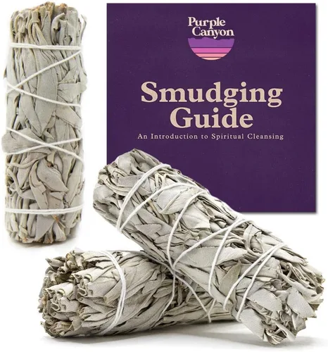 Vista 13 de Paquete de salvia blanca - 1 paquete - Palo de manchas de salvia para limpieza del hogar, incienso curativo, meditación y rituales de palitos