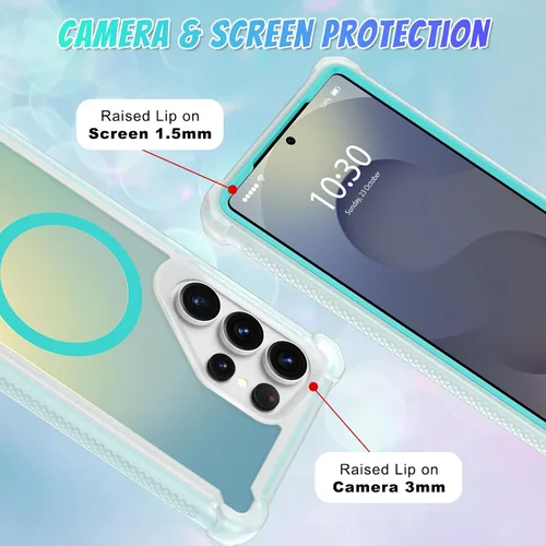Vista 73 de Bonoma - Funda compatible con Samsung Galaxy S21 Plus, diseño de corazón con purpurina, color rosa Support for MagSafe, Plating Magnetic Case TPU
