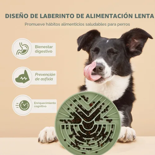 Vista 6 de Lesipee Tazón de Alimentación Lenta para Perros para Mascotas Grandes y Pequeños, Cuenco Rompecabezas Anti-Atragantamiento para Comida de Perro