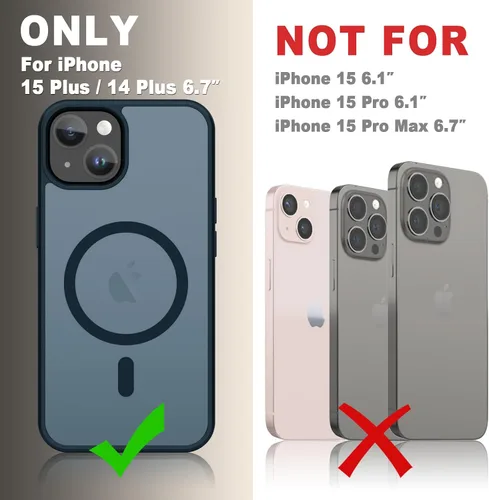 Vista 1574 de Funda para Google Pixel 10 Pro XL, cubierta magnética mate, color negro Fit for MagSafe, Screen Protector included, Shockproof Military Grade