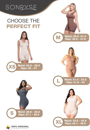 Vista 3 de Sonryse Faja moldeadora de cuerpo completo para mujer, ropa de compresión de liposucción, fajas colombianas Moldeadora para mujer