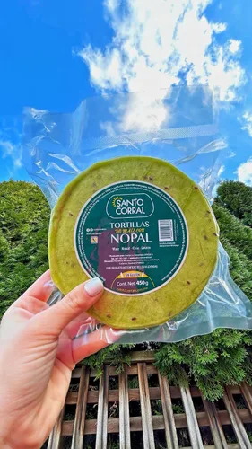 Vista 2 de Tortillas de cactus Santo Corral bajas en carbohidratos y sin gluten (paquete de 3)