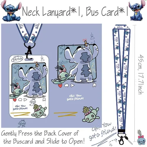 Vista 3 de EMISOO Stitch Merchandise Stuff Set de regalo para niñas, bolsa con cordón de dibujos animados de Stitch Anime, cordón para llavero, pulseras