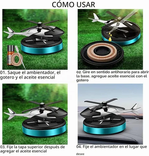 Vista 7 de Ambientador de coche helicóptero Azul