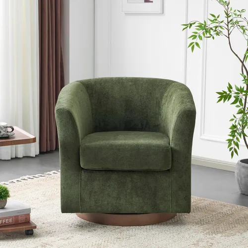 Vista 15 de Christopher Knight Home Coles Silla giratoria de terciopelo de 360°, silla giratoria de barril para sala de estar con marco de hierro, silla de club