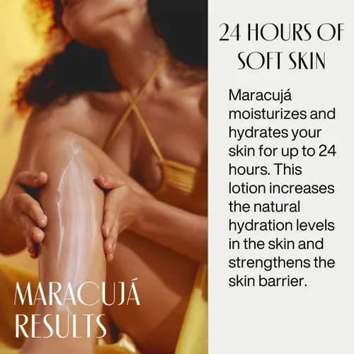 Vista 6 de Natura Maracujá Body Care Duo Bundle - Aceite corporal triple fase de maracuyá y loción corporal aliviadora - Hidratación 24 horas, piel calmante