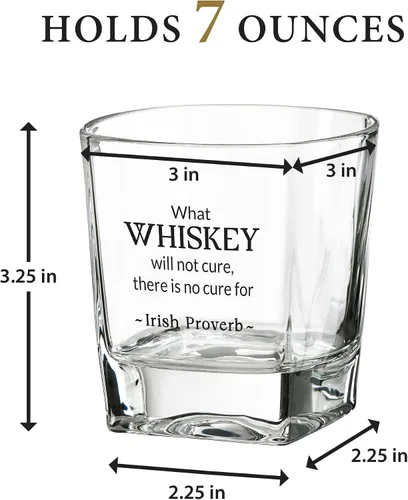 Vista 2 de Lillian Rose Juego de 2 vasos de whisky con frases famosas, color negro