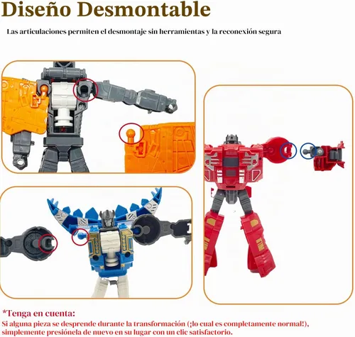 Vista 5 de Juguetes transformables de robot dinosaurio 5 en 1, figuras de acción de dinosaurio de deformación de guerras de rescate para niños de 6 a 12 años