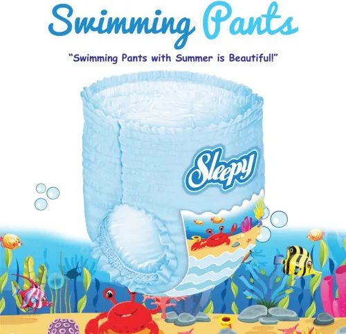 Vista 7 de SOHO Sleepy - Pañales para nadar no se hinchan en el agua, especialmente diseñados para nadar, cómodos protectores especiales de fugas, comodidad