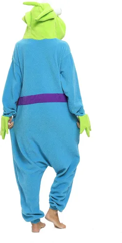 Vista 5 de Wishliker Halloween Stitch Kigurumi Onesie Zipper Pajamas Costume Unisex Adult