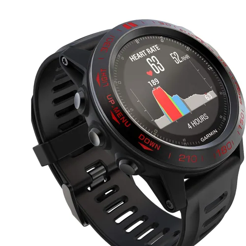 Vista 3 de AISPORTS Anillo de bisel compatible con Garmin Fenix 3/Fenix 3 HR bisel Loop cubierta adhesiva antiarañazos acero inoxidable bisel de metal marco