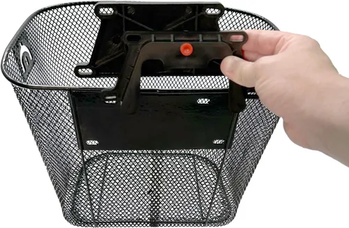 Vista 5 de AlveyTech Cesta de alambre frontal universal con accesorios de montaje de liberación rápida para bicicletas y scooters – Cestas de bicicleta grandes