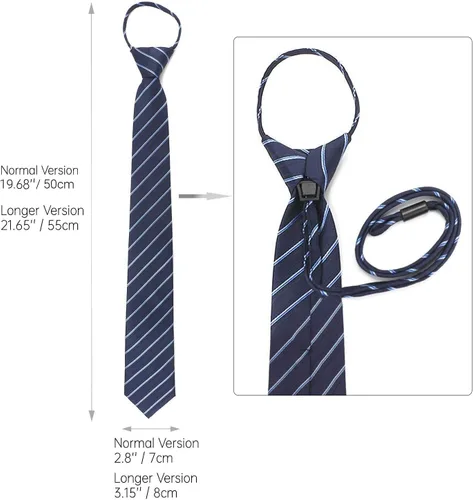 Vista 3 de Segarty 14 corbatas para hombre, varios lazos con cremallera para hombres, corbatas sedosas con cremallera, juego de corbatas preatadas para hombre