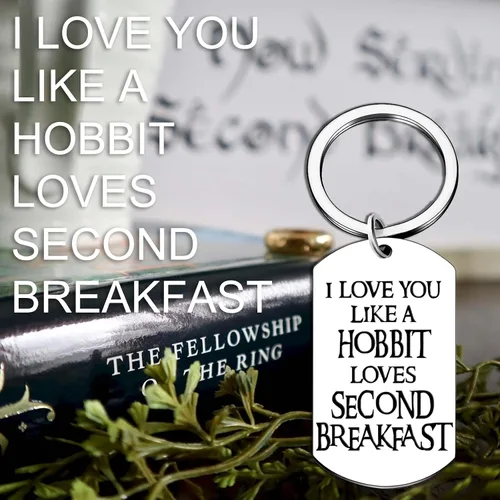 Vista 5 de Lord of The Rings - Regalos de mercancía HB, llavero para amantes de los fanáticos, regalos para novio, marido, hijo, "I Love You Like A HB Loves