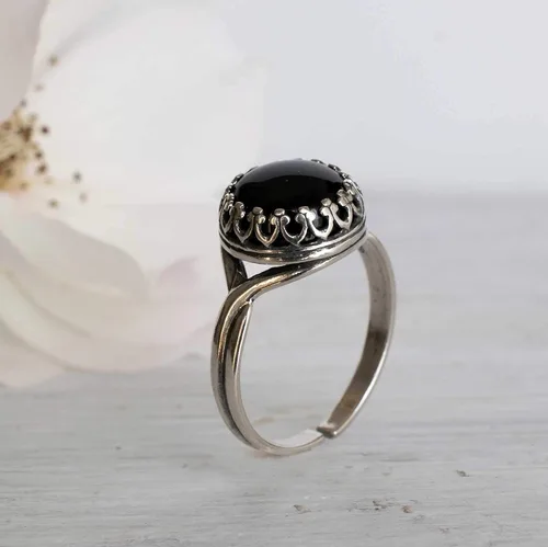 Vista 5 de 925 Sterling Silver Gemstone Rings for Women - Anniversary Rings for Women - Sterling Silver Rings for Women - Dainty Sterling Silver Rings