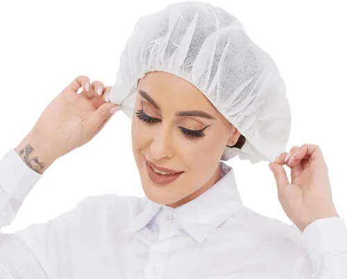 Vista 4 de ZMDREAM Disposable Bouffant Cap Hair Nets for Food Service Beauty Latex Free