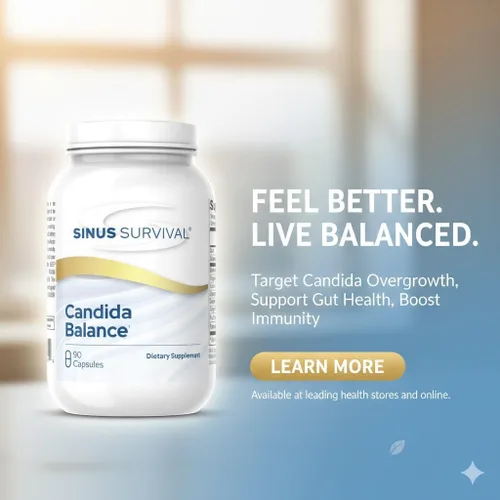 Vista 5 de Candida Balance - Apoyo natural para los niveles de levadura - Suplemento intestinal, sinusal y del sistema inmunológico - 90 cápsulas