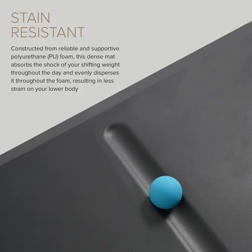Vista 5 de POUT F1 Tapete antifatiga para escritorio de pie con bola de masaje rodante, para oficina, cocina, garaje y lavandería, 20 x 39 pulgadas, tamaño 3/4