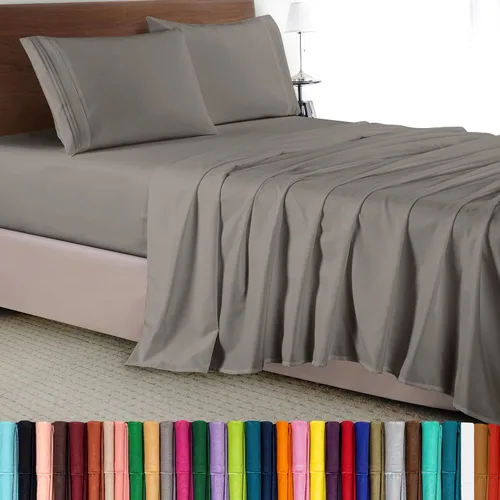 Vista 46 de Elegant Comfort - Juego de sábanas de lujo de 4 piezas - Ropa de cama de lujo de 1500 hilos, calidad de hotel prémium, microfibra, resistente a