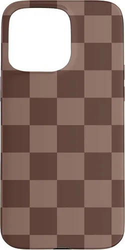 Vista 31 de Marrón clásico a cuadros, patrón de tablero de ajedrez moda caso para iPhone 17