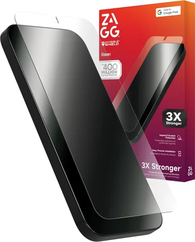Vista 4 de ZAGG InvisibleShield Glass+ - Protector de pantalla de vidrio templado - Hecho para Google Pixel 3A - Compatible con fundas