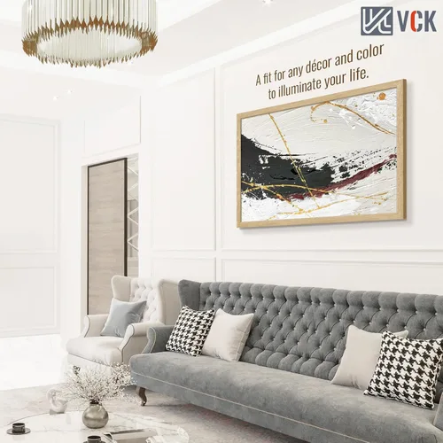 Vista 191 de VCK Marcos para póster de madera maciza de 22.375 x 34 pulgadas, marco de fotos A1 negro con montaje en pared, paquete de 3