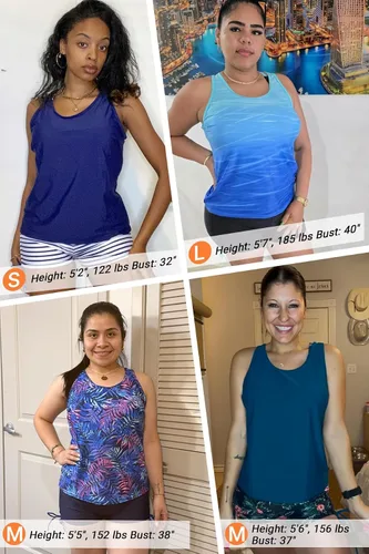 Vista 5 de Yonique Trajes de baño tankini de 3 piezas para mujer, camiseta sin mangas, trajes de baño con pantalones cortos y brasier, traje de baño atlético