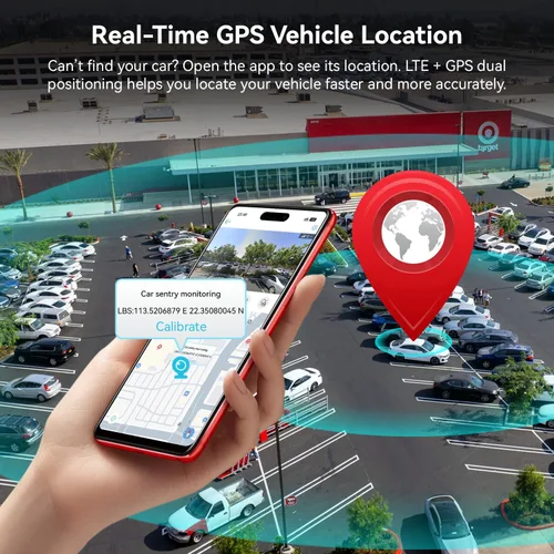 Vista 7 de IIWEY Cámara de tablero 4G LTE con vista en vivo, alerta instantánea