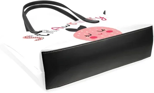 Vista 4 de Grandes bolsas de mano de trabajo de las mujeres de la PU de cuero de la moda linda de la fresa bolsos del comprador bolso casual