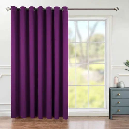 Vista 99 de BGment Cortina Oscurecedora para Puerta Corredera, Cortina Divisoria Opaca Ancha para Sala de Estar de 84 Pulgadas de Largo, Cortina Térmica de Rosa