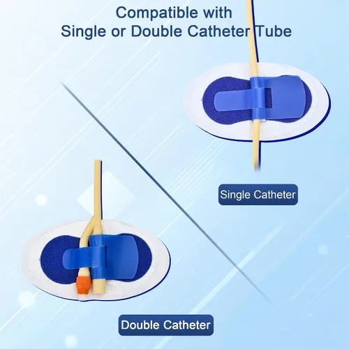 Vista 5 de Dispositivo de estabilización del catéter de Foley, adhesivo autoajustable para tubo de catéter, soporte adhesivo para bolsa de pierna urinaria