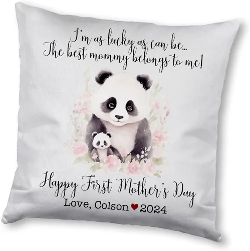 Vista 8 de Generic Panda, funda de almohada personalizada para el primer día de la madre, funda de almohada personalizada para el día de la madre, regalo
