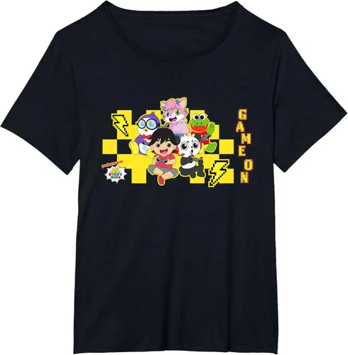 Vista 26 de Ryan's World Game On Characters Camiseta, Negro, S