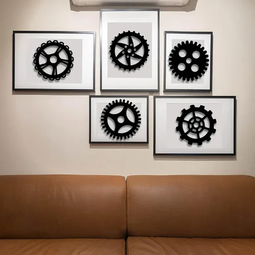 Vista 5 de NBEADS 6 piezas de decoración para colgar en la pared, estilo steampunk para el hogar, bar, decoración de manualidades