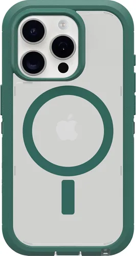 Vista 6 de OtterBox Funda transparente para iPhone 15 Pro (solamente) Defender Series XT - Mountain Frost (transparente), sin pantalla, resistente, se ajusta a