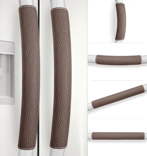 Vista 13 de Fundas para manija de puerta de refrigerador, 5 PCS, fundas ajustables para manijas de electrodomésticos, mantén tu cocina limpia, protector