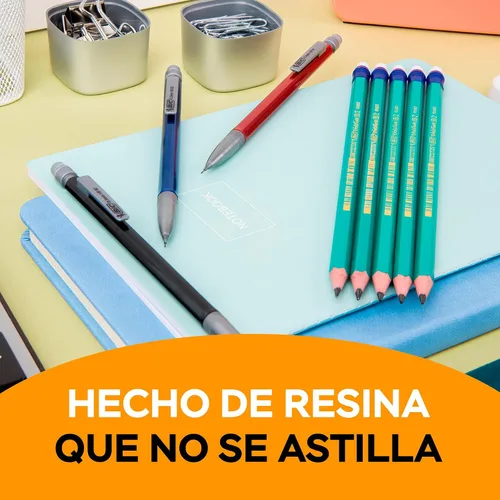 Vista 4 de BIC Ecolutions Evolution 655 HB - Lápiz con borrador (12 unidades), color verde