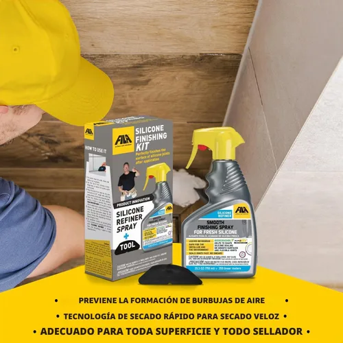 Vista 5 de Fila Surface Care Solutions - Kit de acabado de silicona con spray alisador, herramienta de calafateo incluida, 24 onzas