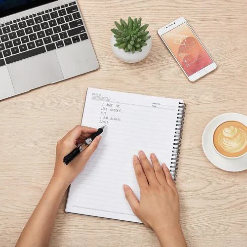 Vista 6 de Henoyso 5 cuadernos jumbo para zurdos de 100 hojas/200 páginas, libro de trabajo para zurdos de 11 x 9 pulgadas, cuaderno en espiral para zurdos