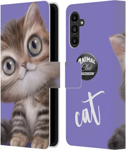 Vista 13 de Head Case Designs Officially Licensed Animal Club International Bat Faces Leather Wallet Case Compatible with Samsung Galaxy A13 5G (2021)