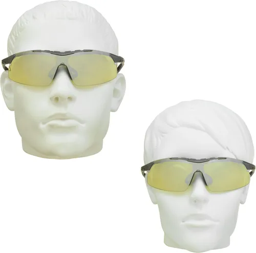 Vista 3 de proSPORT Visión nocturna antideslumbrante lente amarilla gafas de sol conducción hombres mujeres aviador metal plástico Marcos