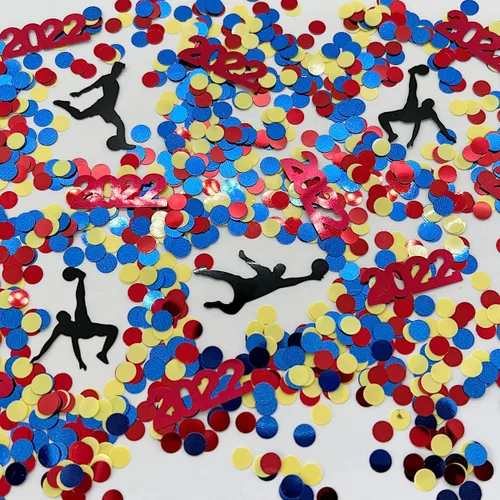 Vista 10 de Copa Mundial Año 2022, estrella azul oscuro, rojo y amarillo para Colombia, Ecuador, Rumania, Venezuela, 2 bolsas de media onza (1 onza) #3618 - Q23