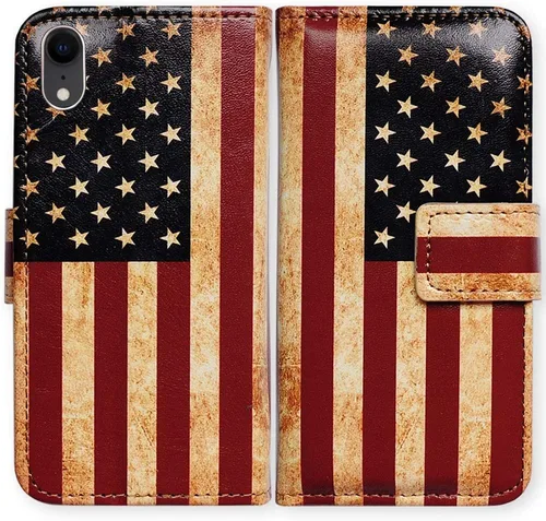 Vista 19 de Bcov Funda para iPhone XR, funda de piel con tapa y función atril para iPhone XR
