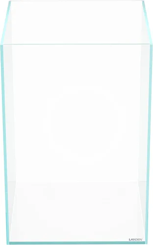 Vista 15 de LANDEN 25C 3.7 Galones Cubo Tanque de Acuario Sin Montura de Hierro Bajo, W9.84×D9.84×H9.84 pulg(25x25x25cm) 5mm de Grosor con Almohadilla